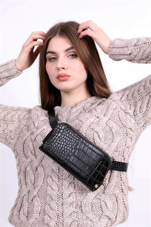 Siyah Deri görünümlü kemer bel çantası ve diğer Çanta modellerimiz için online alışveriş mağazamızı ziyaret edin. 
