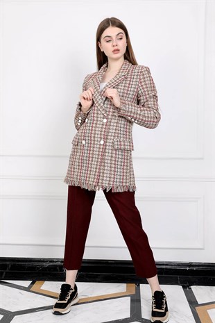 Tuvit Ceket - Bordo Krem Rengi ve diğer Dış Giyim modellerimiz için online alışveriş mağazamızı ziyaret edin. 