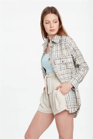 Tuvit ekose bol kesim gömlek ceket ve diğer Bluz/Gömlek modellerimiz için online alışveriş mağazamızı ziyaret edin. 